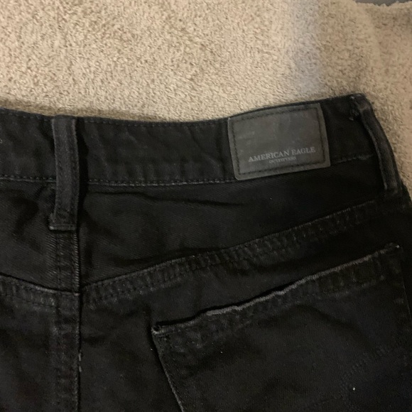 black jean ripped mini skirt 🤍 - Picture 3 of 5